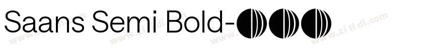 Saans Semi Bold字体转换